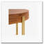 Table basse ronde, plateau en bois de sapin avec pieds en croix dorés-2040632643-2040632669
