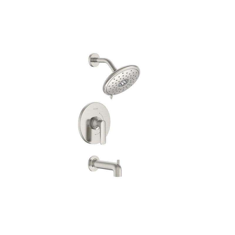 Robinet de baignoire et douche, Nickel brossé