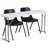 Parker 18" x 60" Plastic Folding Training Table Set with 2 Plastic Stack Chairs