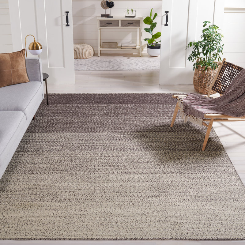 Dequentin Natural Fiber Hand Loomed Jute Ombre Rug, Rectangle 8' x 10'