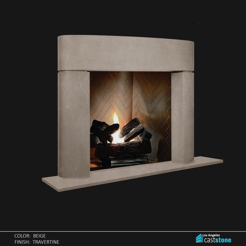 Vells Fireplace Surround, Beige Travertine