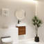 Meuble-lavabo mural avec lavabo en céramique et porte simple à fermeture en douceur-1165533488