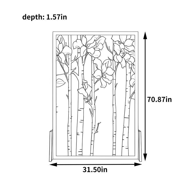Homesley, 70.87" H x 31.5" W x 1.57" D
