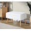 Banc en bois naturel et tissu crème