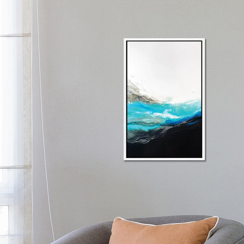Resounding Wave 1 Piece Wall Art on Canvas, 66.04 cm H x 45.72 cm W, White Framed
