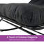 Ensemble de chaises berçantes d'extérieur en acier avec repose-pieds Caili