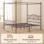 Double (4'6) Steel Four Poster Bed-1150469485