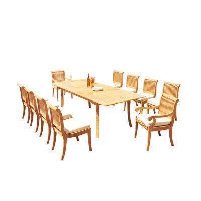 Giva Outdoor 11 - Piece Teak Dining Set