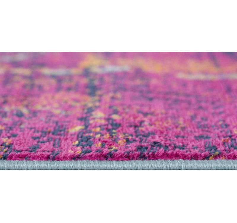 Tapis abstrait dhurrie 3 pi x 5 pi Magenta