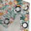 Rideau à œillets Dakota Fields Garden Art Boho aquarelle floral orange corail vert laurier-106648294