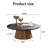 Morris Round Wooden Coffee Table with Cedar Veneer Top
