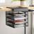 Onyx Mesh Solid Top Horizontal Hanging Paper Tray