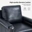 Fauteuil club en cuir véritable de 31,5 po de largeur avec pieds en bois massif Pascarella-1350909631