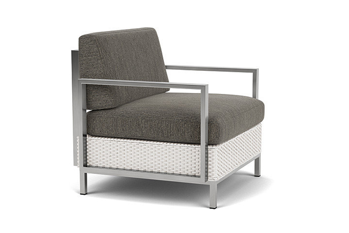 Elements Outdoor Lounge Chair, White, Cottage Pepper
