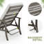 Chaise longue inclinable longue 62,2 po avec coussins