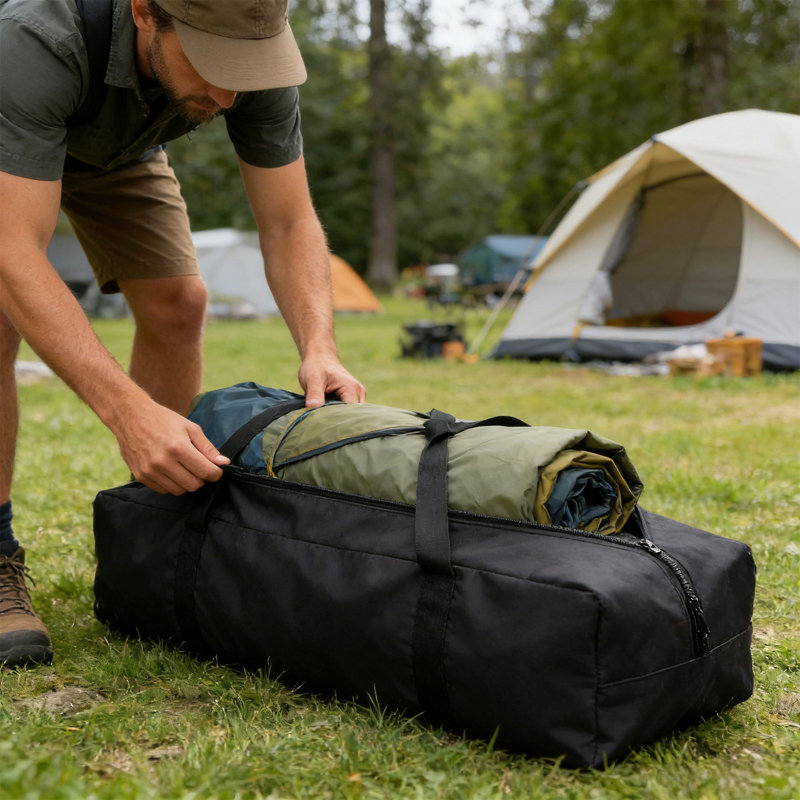 Sac de rangement à grande capacité imperméable et résistant Oxfords pour tente de camping Canopys