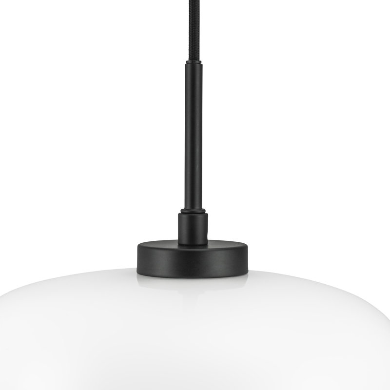 1 - Light Black/White Schoolhouse Pendant