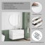 Ensemble de meuble-lavabo et lavabo Modern Modern, blanc brillant, tiroirs à fermeture en douceur