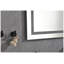 Miroir de meuble-lavabo à DEL 84 po x 40 po avec façade et rétroéclairage DEL, cadre blanc en aluminium