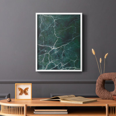 Jade Marble II, reproduction encadrée - bois massif