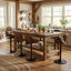 Tabouret de bar à hauteur réglable, tabouret de comptoir pivotant rembourré en bois cintré, tabouret de bar avec repose-pieds-1274710892