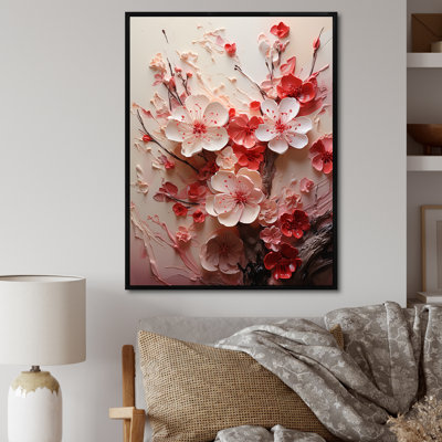 «Pink Orchard Tree Ballet Of Cherry Blossoms I», art mural cerisier