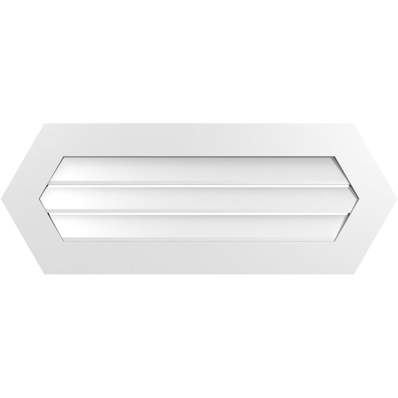Évent horizontal fonctionnel à pignon en uréthane à surface horizontale Signature, H 16 po x l 42 po x P 1 po