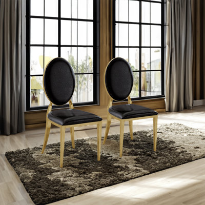 Chaises de salle à manger modernes, chaises de cuisine en similicuir Dilks