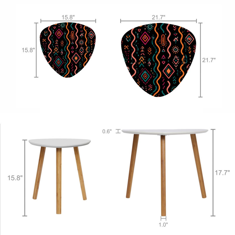 Ensemble de 2 tables basses gigognes Triangle