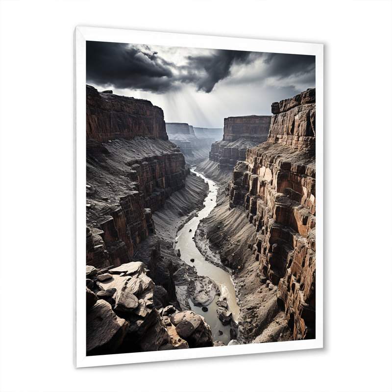 Canyon Photo Silent Majesty I - impression, H 44 po x l 34 po x P 1,5 po, Cadre photo blanc