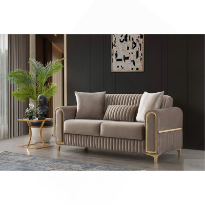 Causeuse convertible en tissu de velours Melody