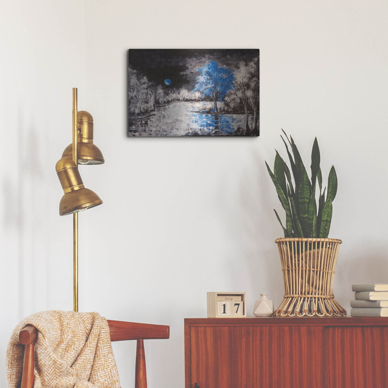 «Blue Moon» par Luxe Metal Portfolio, H 16 po x l 24 po