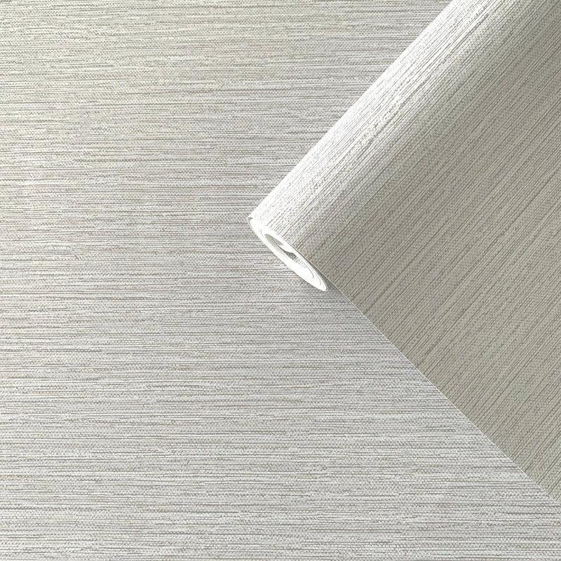 Lustre Smooth Sheen Weave Wallpaper Roll, Cream