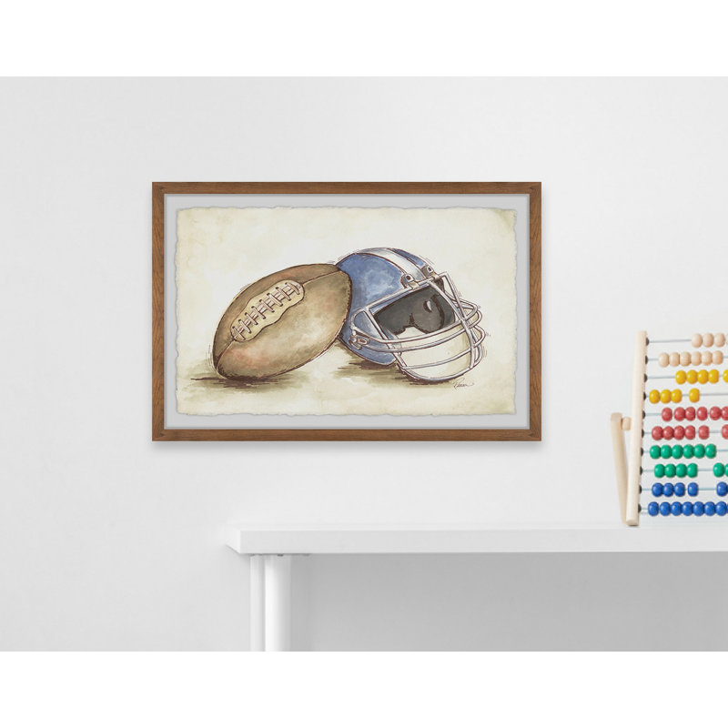 «Garber Football Gear», reproduction encadrée, H 20 po x l 30 po x P 1,5 po