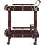 Chariot traditionnel et laiton avec porte-bouteilles de vin fonctionnel pour la salle à manger