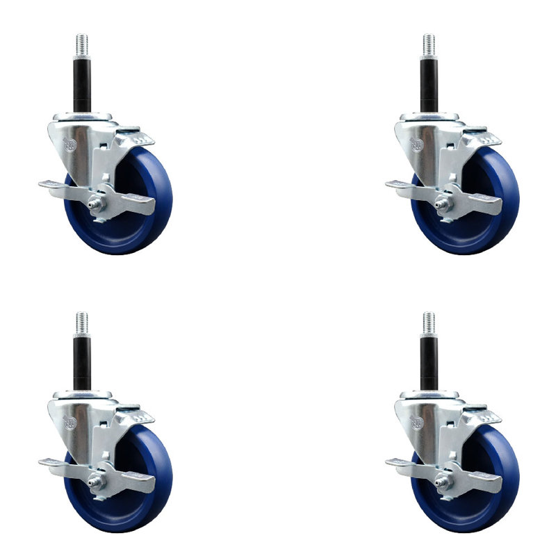 Ensemble de roulettes extensibles 4 po en poly 4 po