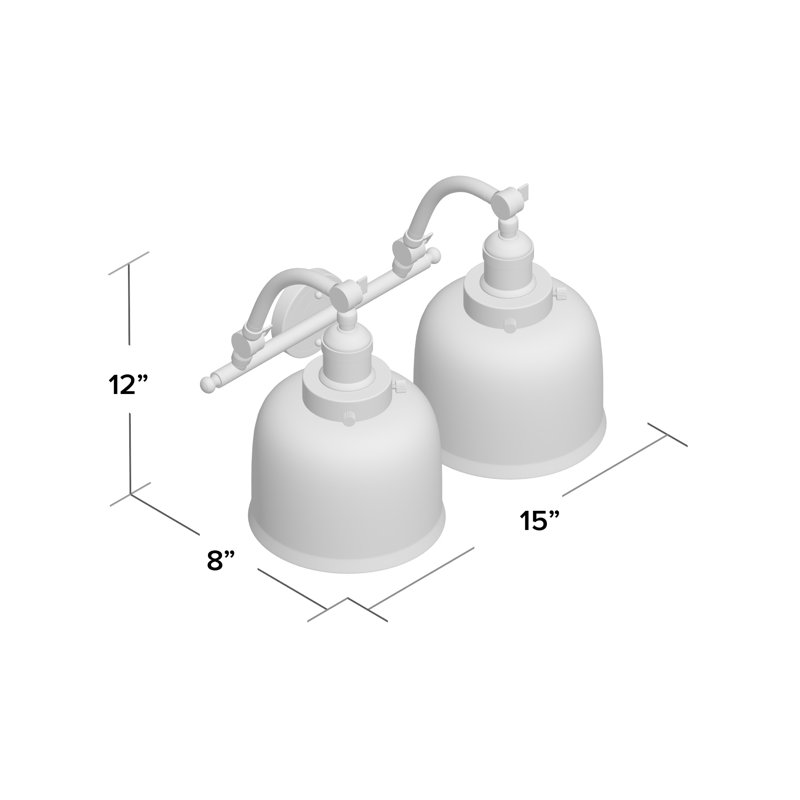 Donahue 2 - Light Dimmable Vanity Light, Brushed Satin Nickel