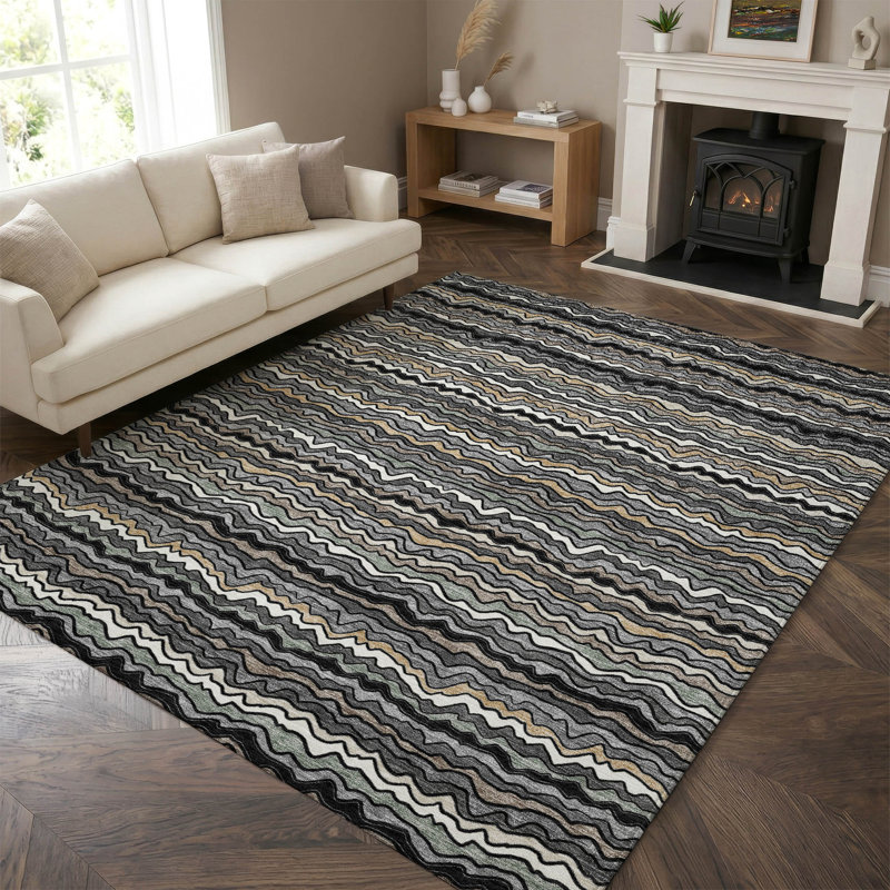 Tapis de qualité supérieure lavable à la machine Mayfield AMF2436, Noir, 8' x 10'