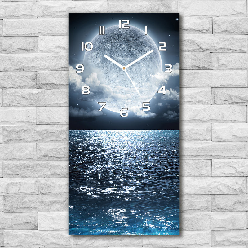 Jaimy Glass Wall Clock, White