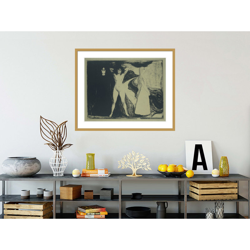 «Das Weib» par Edvard Munch - impression giclée encadrée, H 33,5 po x l 40,84 po