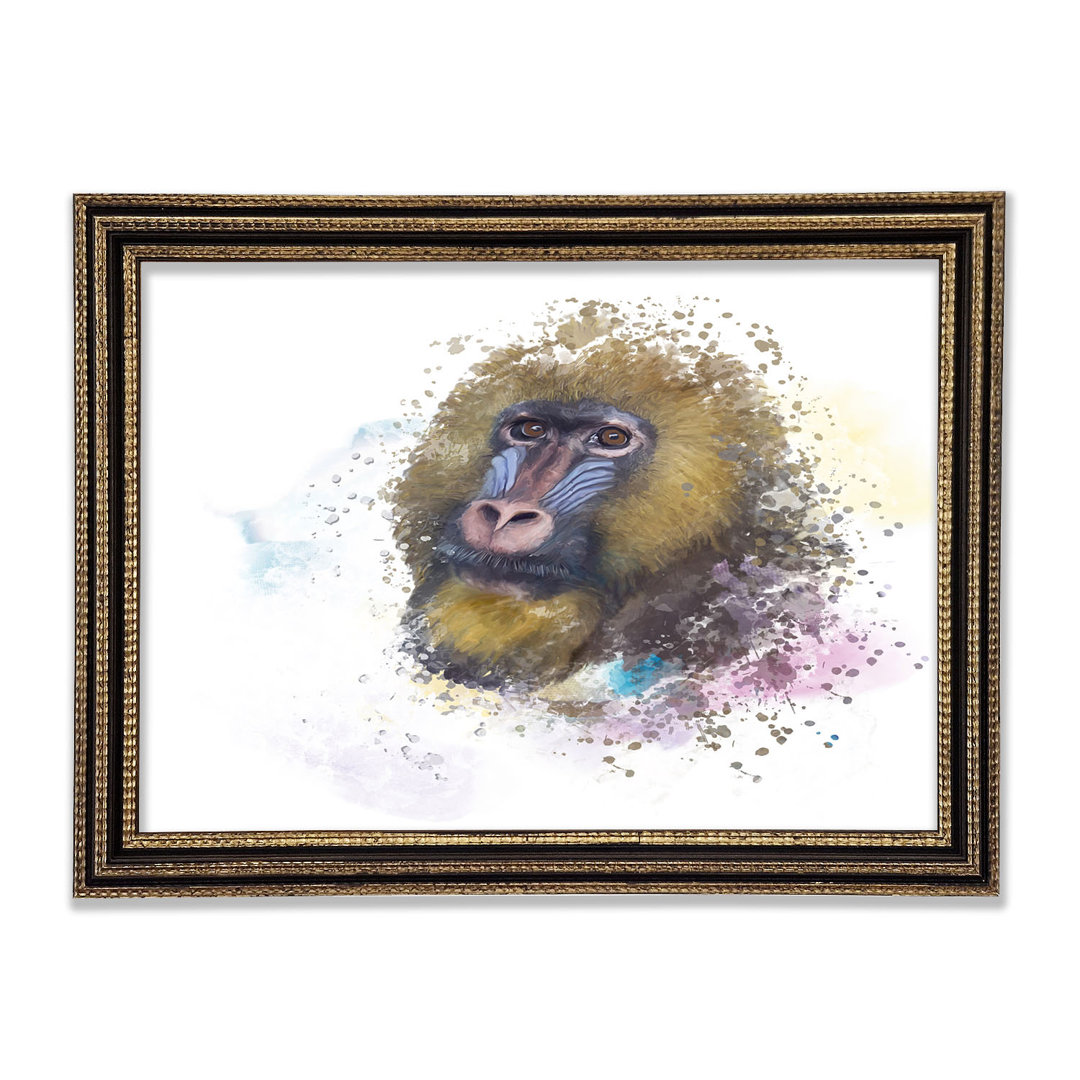 Wandbild Mandrill Splash