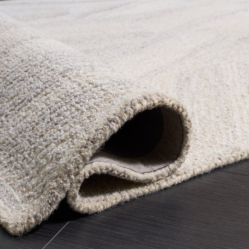 Abstract Hand Tufted Wool; Rayon / Viscose Abstract Indoor Rug, 5'-0" x 8'-0" Rectangle
