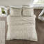 Ensemble de couvre-lit 100% satin de coton capitonné taupe 3 pièces Auturo-611315140-655331533