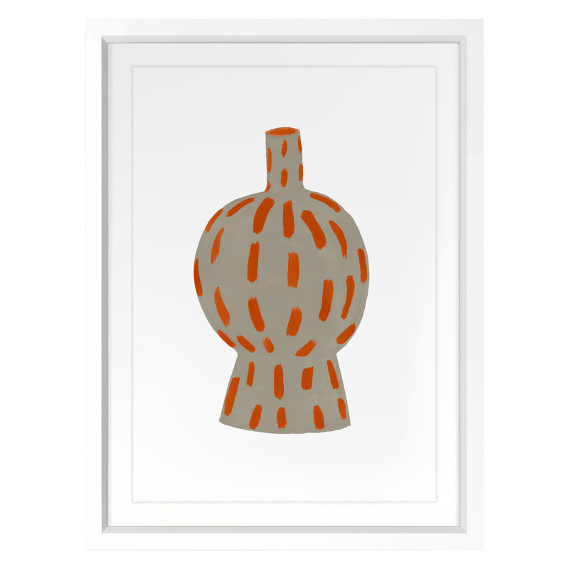 Vessel 1 Print by Jo Stearns, 24" H x 18" W x 1.25" D, White Framed