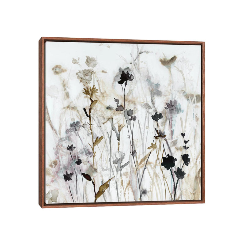 «Wildflower Mist I» par Carol Robinson, reproduction d'art, H 18 po x l 18 po x P 1,5 po, Toile avec cadre en bois classique