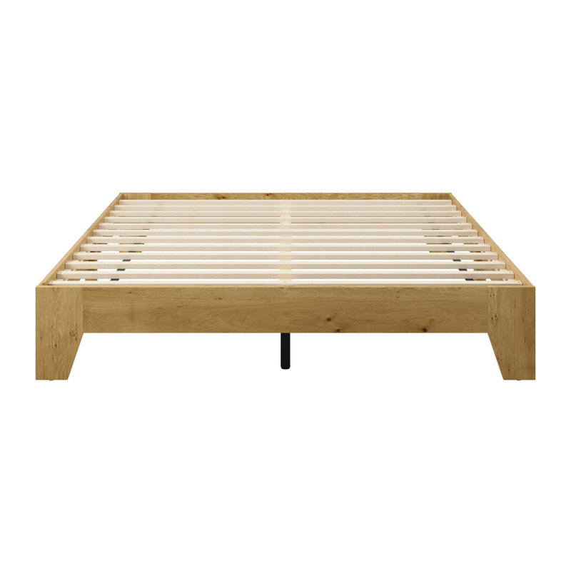 Lit plateforme en bois avec lattes, Grand lit
