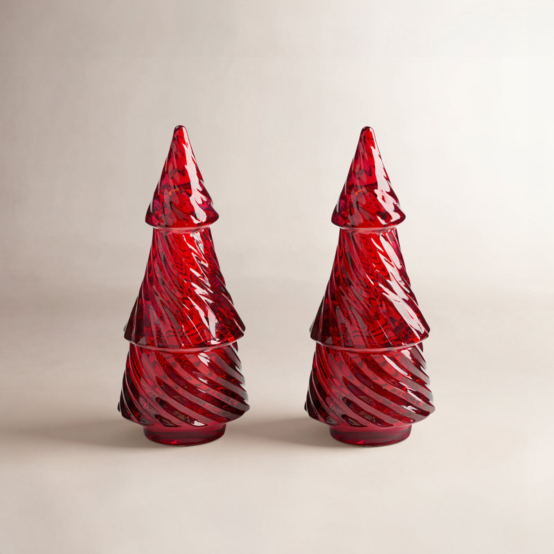 Photophore en verre, Rouge