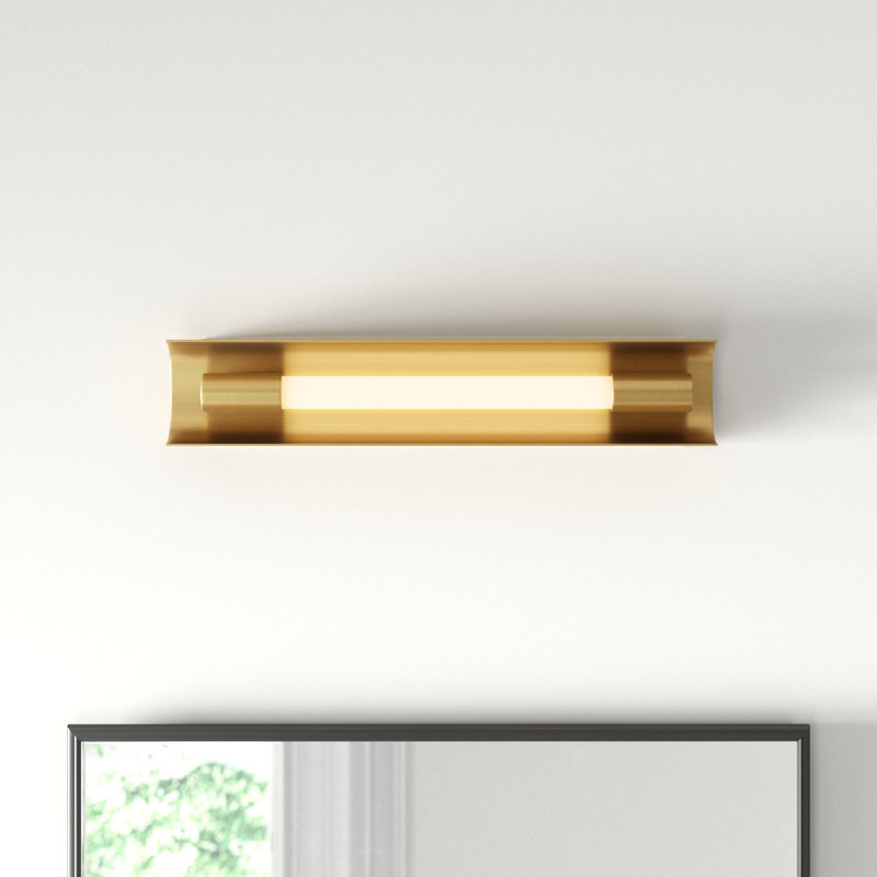 Marine Dimmable LED Bath Bar, Burnished Brass