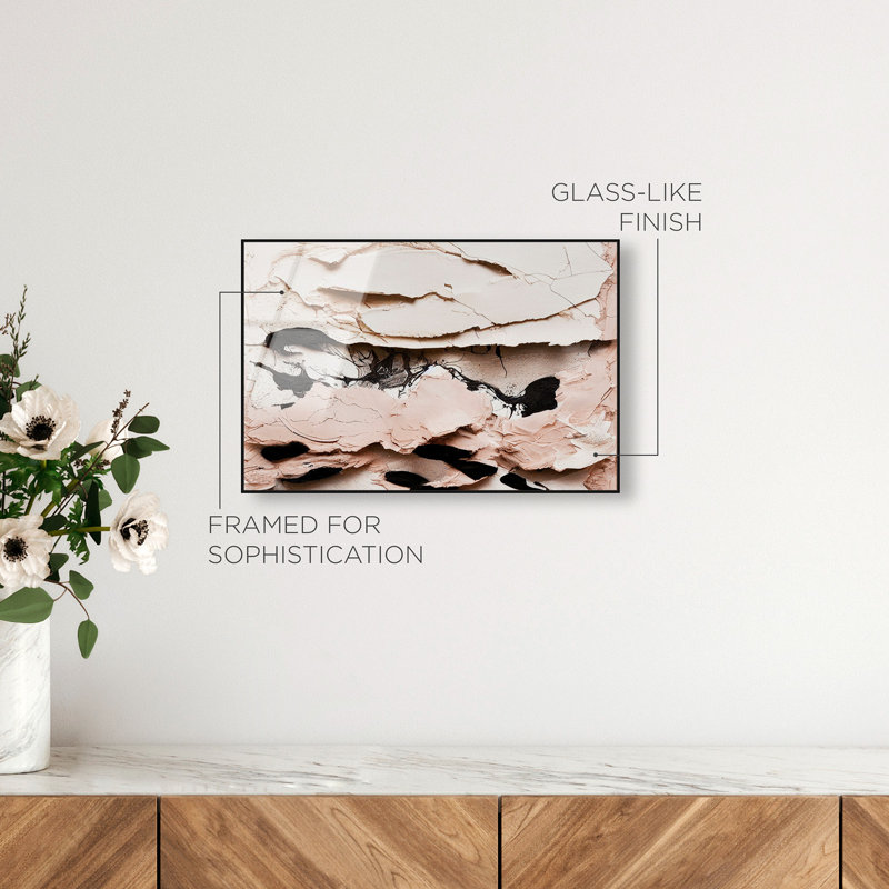 Altogether Abstract Framed Acrylic Art by Oliver Gal, Black, 11" H x 16" W