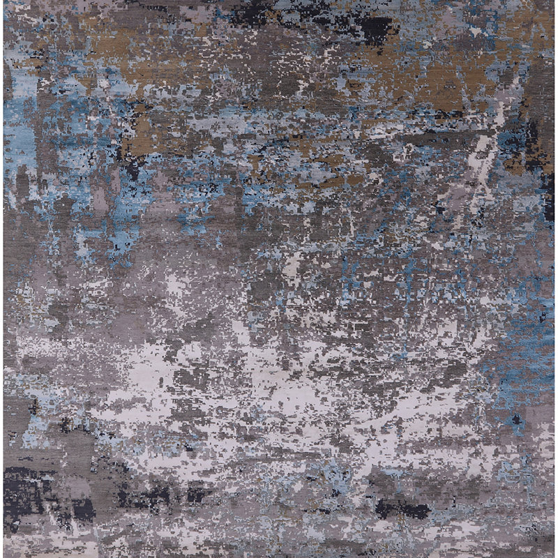 Abstract Indoor Rug, Square 6'